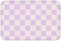 Purple Checkered Grid Bath Mat 24x16 Inch Non-Slip Soft Microfiber Bathroom by Unknown