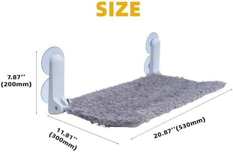 YUNIQUE Cat Window Perch, Upturned Edge Bracket, Portable Wall Hammock - Image 5