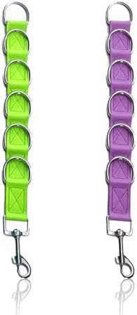 Dog Grooming Loop 47cm/18.5in Extension Strap 2 Pack 6 D Ring Table Arm Extender by WOKYO