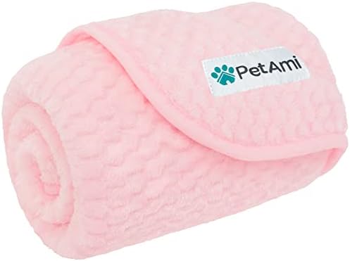 PetAmi Waterproof Dog Blanket, Leakproof Puppy Blanket, 29x40 Light Pink by PetAmi