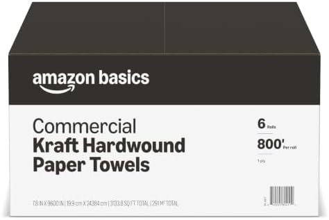 Amazon Basics 1-Ply Kraft 7.9" Hard Roll Paper Towels | Bulk | Made from 100% - Image 6