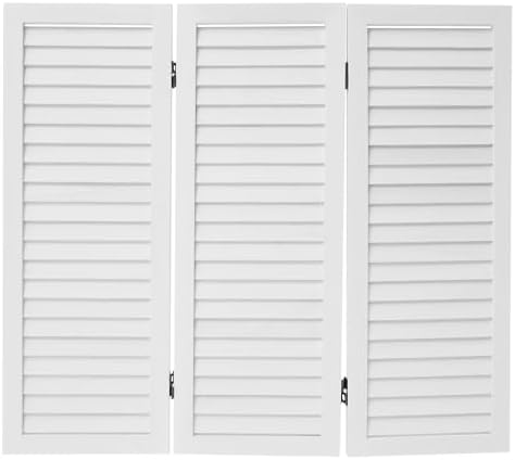 Freestanding Folding Wood Room Divider, 3 Panel Privacy Partition Screen by Unknown
