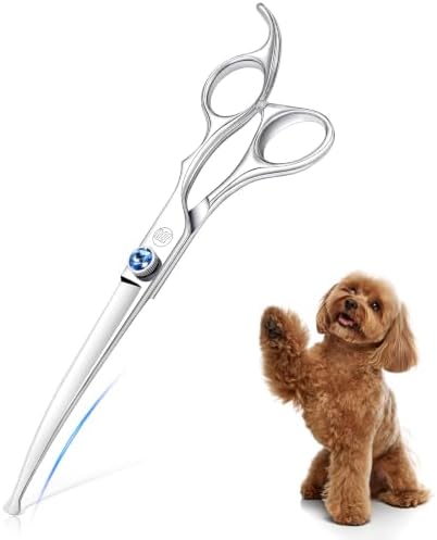 Moontay Professional 7.0" Dog Curved Grooming Scissors by Moontay