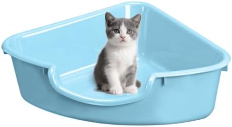 Corner Litter Box, Low Entry Kitten Litter Box by Unknown
