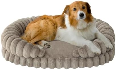 BALANCE Calming Dog Bed for Large Sized Dogs, 36 Inches Oval Washable Pet Bed by BalancePet