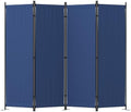 Room Divider, 4 Panel Folding Screen, 88” Portable Separating 3 Feet by PHONJOROO