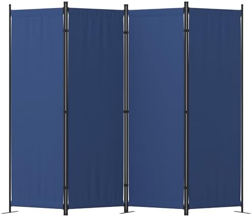 Room Divider, 4 Panel Folding Screen, 88” Portable Separating 3 Feet by PHONJOROO