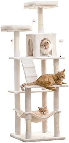 MWPO 70.1-Inch Large Cat Tree, Plush Cat Condo by MWPO