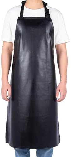 Homsolver Waterproof Dishwasher Apron, Adjustable Rubber Butcher Apron by Homsolver