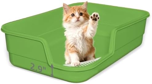 Extra Large Litter Box with Low Entry, Jumbo Cat Litter Box by TAILRYTH