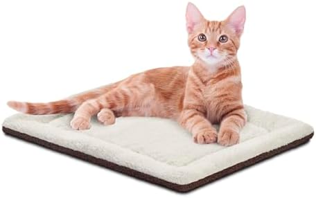 K&H Self-Warming Cat Bed Pad, Self Heating Pad, Small 21 X 17 Oatmeal/Choco by KHPetProducts