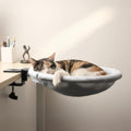 Adjustable Cat Desk Bed, Sunken Design Cat Hammock, Supports Up to 50 lbs by POMESEA