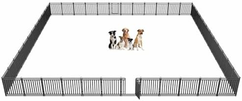 Thickened Outdoor Dog Fence, 48 Panels by Petorldog