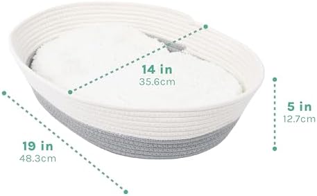 Kitty City Woven Cat Bed with Removable Washable Cushion, Cozy Braided Rope - Image 3