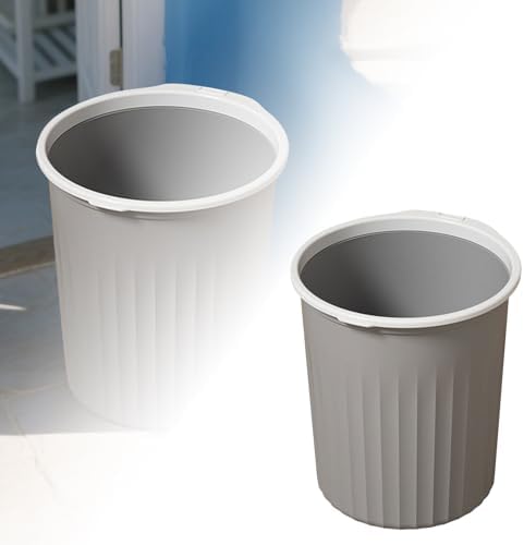 Bathroom Garbage Can, Lightweight Durable Striped Garbage Cans - Image 3