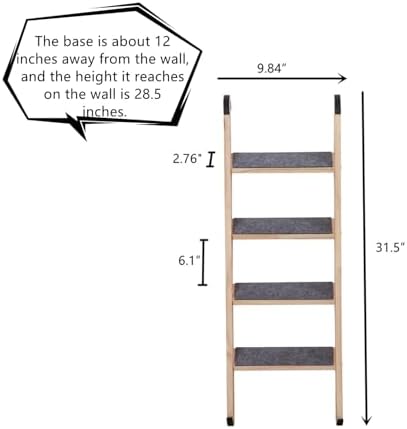SHENGOCASE Solid Wood Wall Leaning Cat Ladder - Image 5