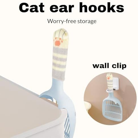 Cat Litter Scoop, Kitty Litter Scoop, Cat and Dog Poop Collector, 3-Layer Mesh - Image 4