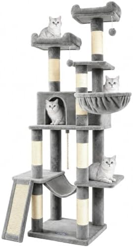 Multi-Level Cat Tree for Large Cats, 63 Inches Heavy Duty Cat Tree for Indoor by cattree