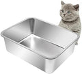 Kichwit Stainless Steel Cat Litter Box, Metal Cat Litter Pan, Kitten Litter Box by Kichwit