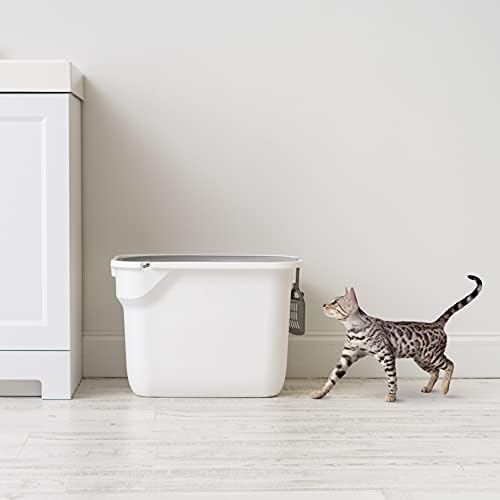 IRIS USA Large Top Entry Cat Litter Box, Hooded Privacy - Image 5