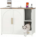 Hidden Cat Litter Box Enclosure Furniture – Large Dog-Proof Litter Box Cabinet by Skybright