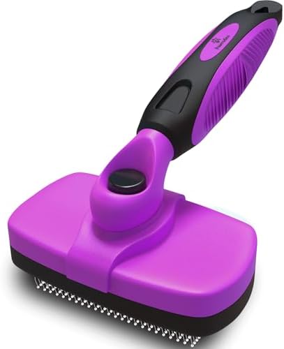 Deshedding Dog Brush for Shedding – Self Clean Cat Brush Deshedding & Grooming by Pawradise