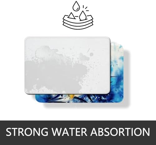Pixelated Theme Bathroom Rug, Geometric Grid Non Slip Bath Mat - Image 6