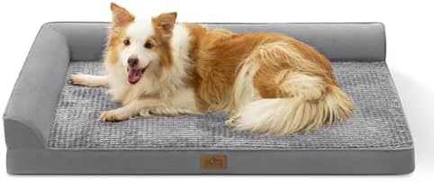 COZY KISS Orthopedic Dog Bed for Extra Large Dogs, L Shaped XL 44x32 inch by COZYKISS