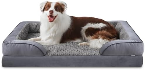 INVENHO Orthopedic Large Dog Bed, Washable Waterproof, Egg-Crate Foam Dog Couch by INVENHO