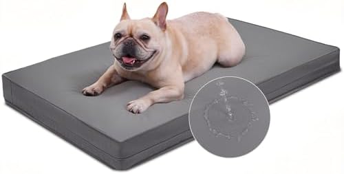 Waterproof Dog Bed Washable Wipeable, Orthopedic Medium Crate Pad 30" by Loveforfurrykids