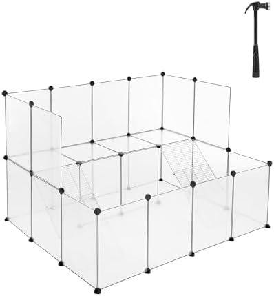 SONGMICS Guinea Pig Playpen, 2-Tier Small Animal Playpen by SONGMICSbySONGMICSHOME