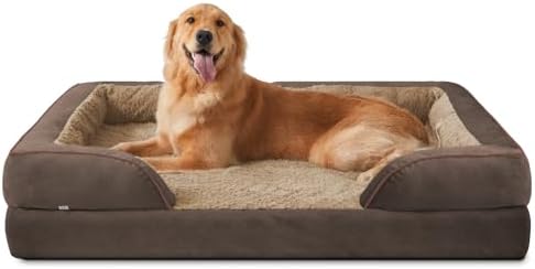 INVENHO Orthopedic Dog Beds Large Sized, XL Egg-Crate Foam Dog Couch by INVENHO