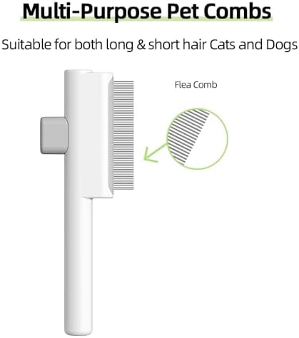 Marchul Cat Comb, Self-Cleaning Hair Remover Flea Comb - Image 2