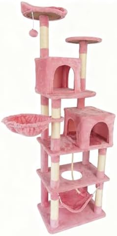 Cat Tree, 68-Inch Cat Tower for Indoor Cats, Plush Multi-Level Cat Condo - Image 7