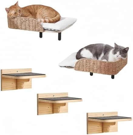 SHENGOCASE 2-Pack Wooden Cat Wall Bed by SHENGOCASE