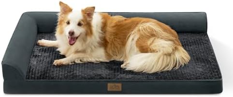 COZY KISS Orthopedic Dog Bed for Extra Large Dogs, L Shaped XL 44x32 inch by COZYKISS