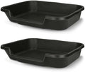 KittyGoHere Senior Cat Litter Box, Large Litter Pan, 2 Pack by NE14pets