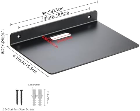 Floating Wall Shelves, 3.0mm Thick Aluminium Alloy Small Floating Shelf - Image 3