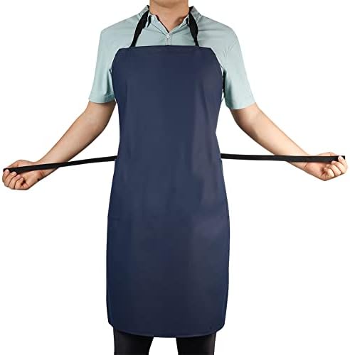 VWELL Waterproof Rubber Vinyl Apron W/ 2 Pockets - Image 2