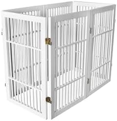 Urnporium Pet Dog Gate Freestanding, Strong Durable Folding Wooden Fence - Image 6