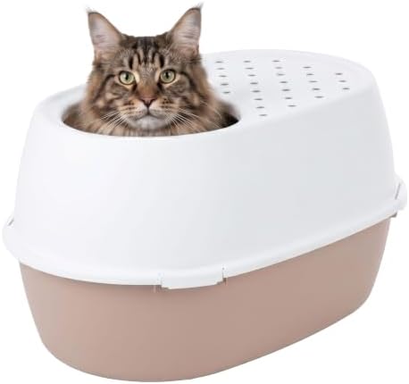 IRIS USA XX-Large Top Entry Cat Litter Box, Dog Proof by IRISUSA