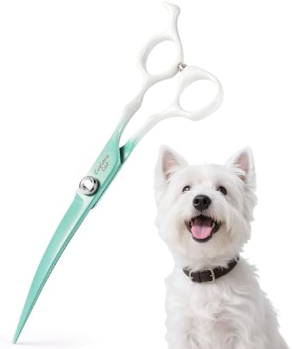 Curved Dog Grooming Scissors -7" Professional Grooming Shears by CITYWISH