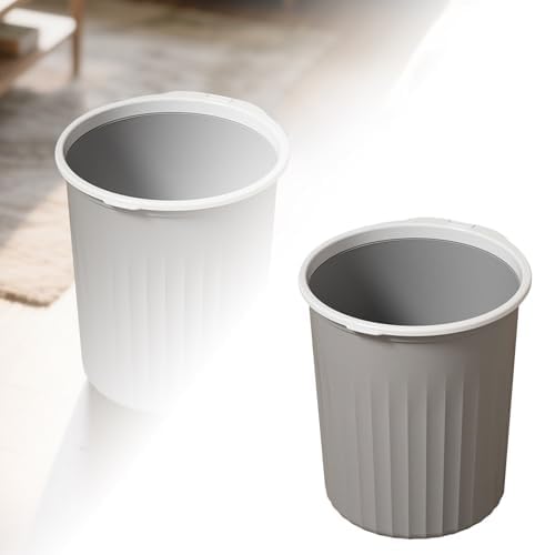 Bathroom Garbage Can, Lightweight Durable Striped Garbage Cans by Unknown