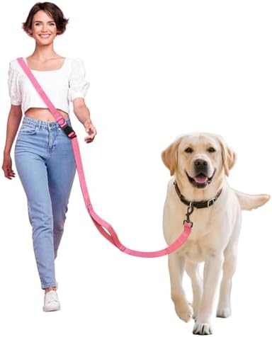Hands Free Dog Leash, Galaxy Reflective, Crossbody Dog Leash by JCHOUSEPetSupplies