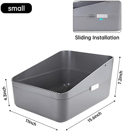 Sfozstra Small Cat Litter Box: Leak Resistant Durable Removable Tray - Image 5