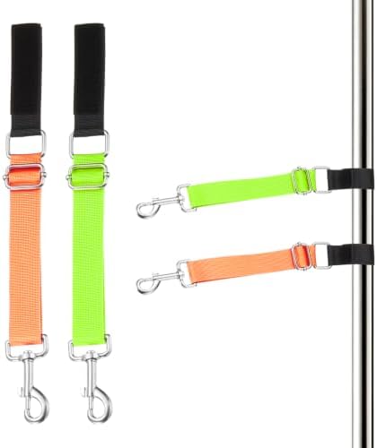 2Pcs Dog Grooming Loop, Adjustable, Fluorescent Green/Orange by Unknown