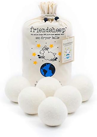 Friendsheep Wool Dryer Balls, Organic Reusable Fabric Softener Alternative by Friendsheep