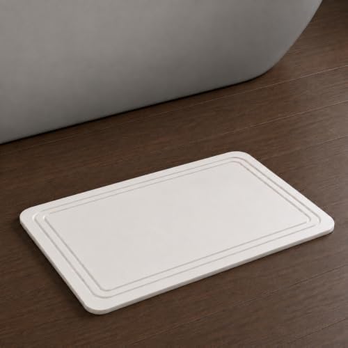 Stone Bath Mat – Diatomaceous Earth Quick Drying Non-Slip Bathroom Mat – by PebbleNest