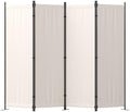 Room Divider, 4 Panel Folding Screen, 88” Portable Separating 3 Feet by PHONJOROO