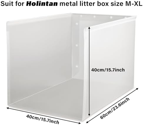 Litter Box Shield 2 Pack, XL Litter Box Splash Guard - Image 2